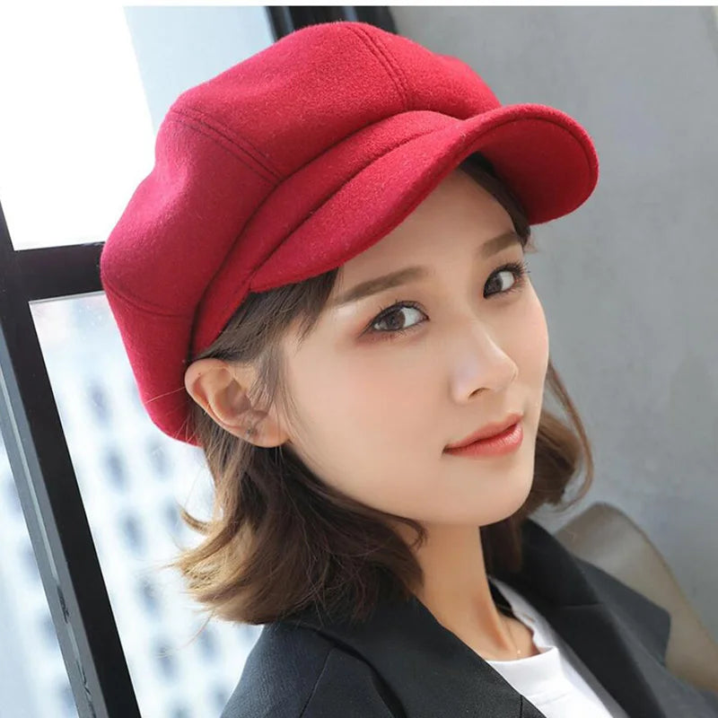 Drune | Elegante Damen Newsboy Cap Für Jede Saison