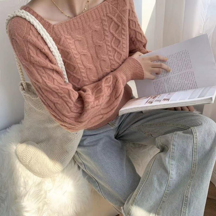 Drune | Quadratkragen Pullover