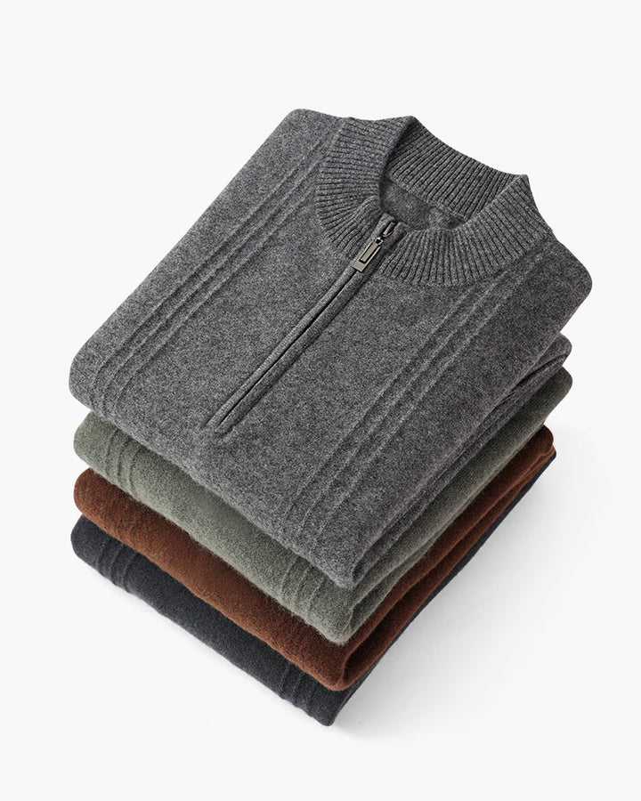 Drune | Reißverschluss Pullover aus Wolle