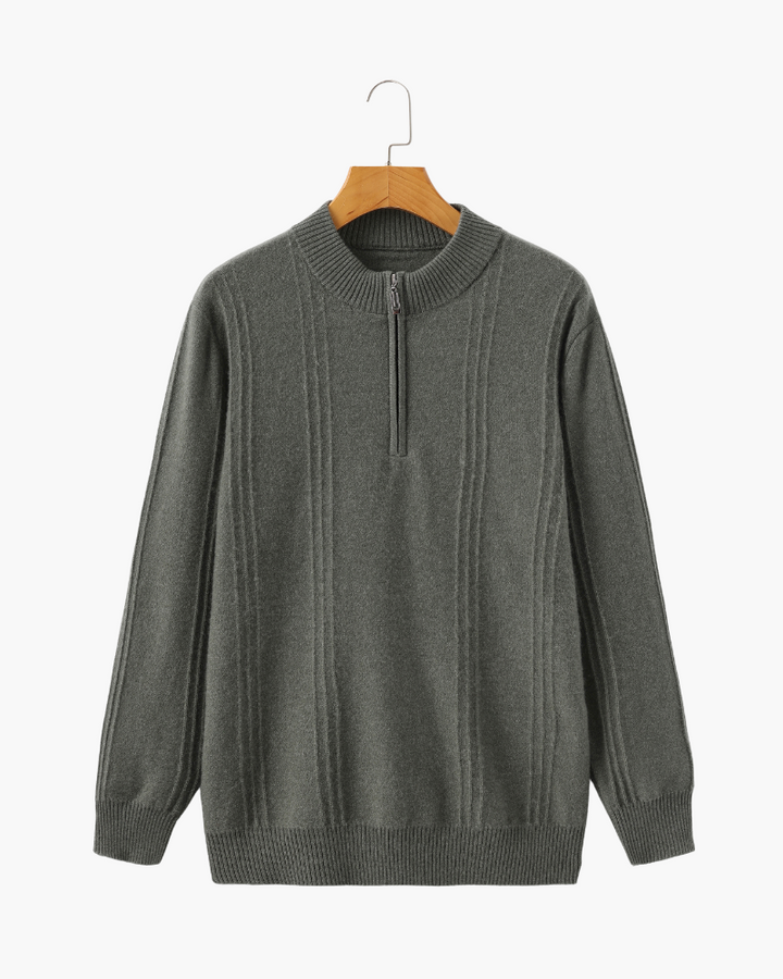 Drune | Reißverschluss Pullover aus Wolle