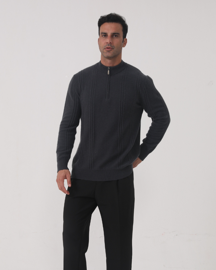 Drune | Reißverschluss Pullover aus Wolle