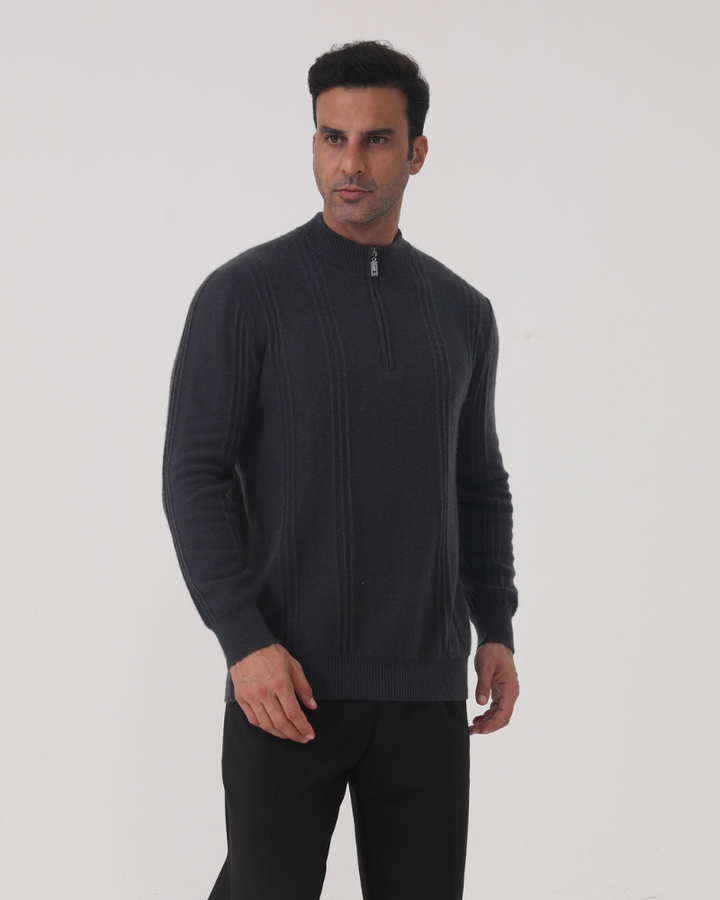 Drune | Reißverschluss Pullover aus Wolle