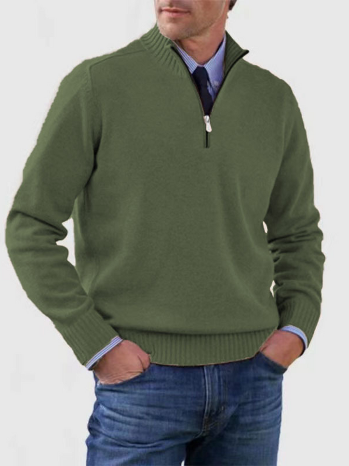 Drune | Halbe-Reißverschluss Pullover für Herren - Moderne Passform