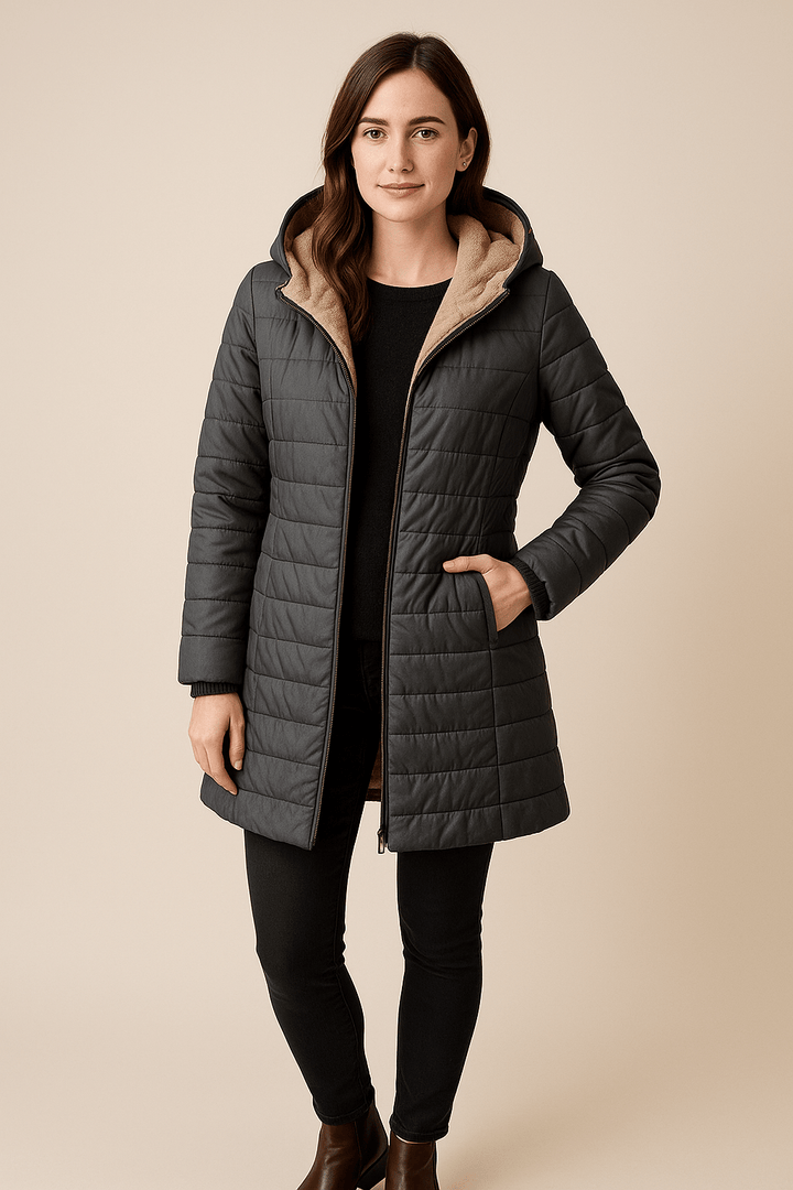 Drune | Eleganter Wintermantel mit Plüschfutter und Kapuze