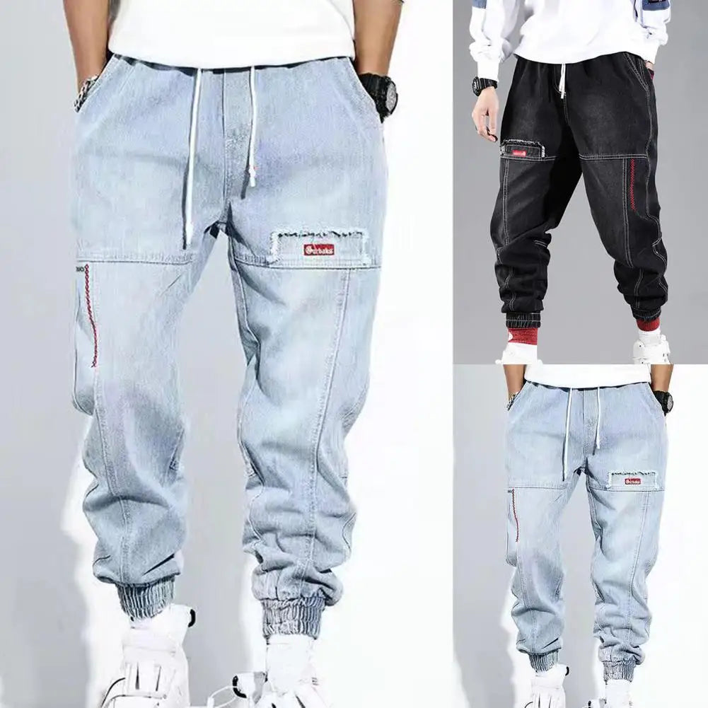 Drune | Lässige Denim Joggerhose Für Männer