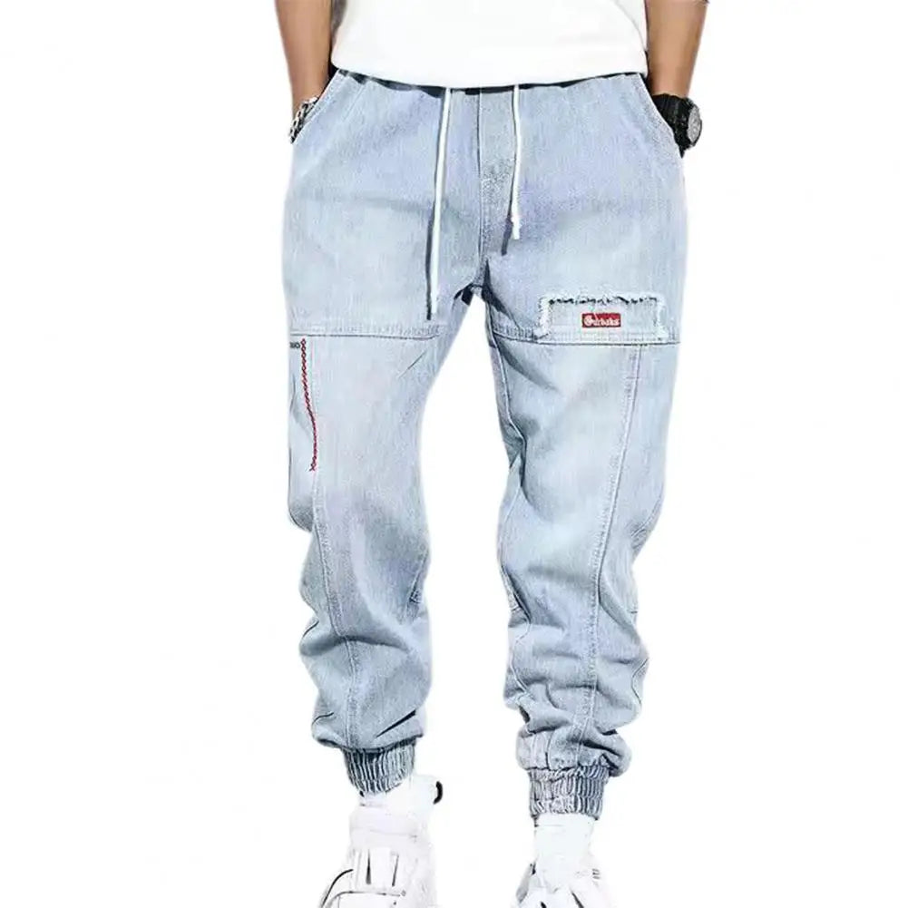 Drune | Lässige Denim Joggerhose Für Männer