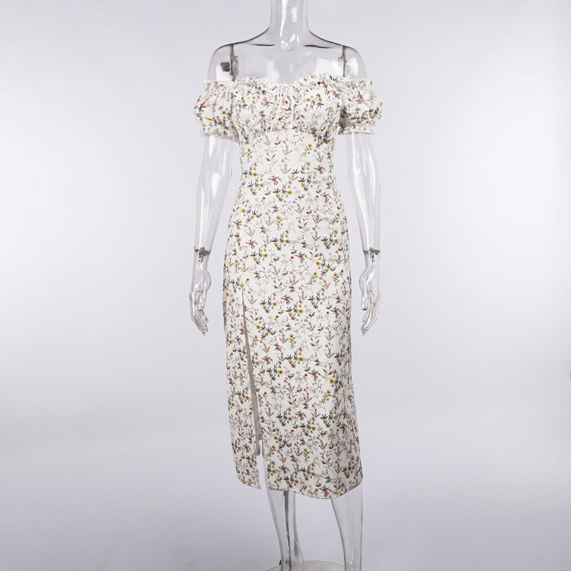 Drune - Maxikleid mit puffärmel