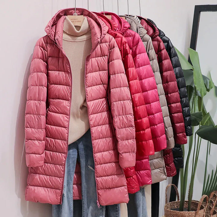 Drune | Schwarze Daunenjacke für Frauen, warm und elegant für den Winter