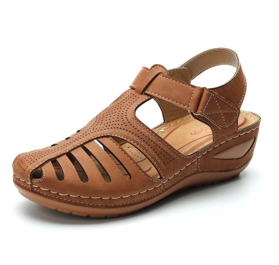 Leder Retro Orthopädische Sandalen Drune