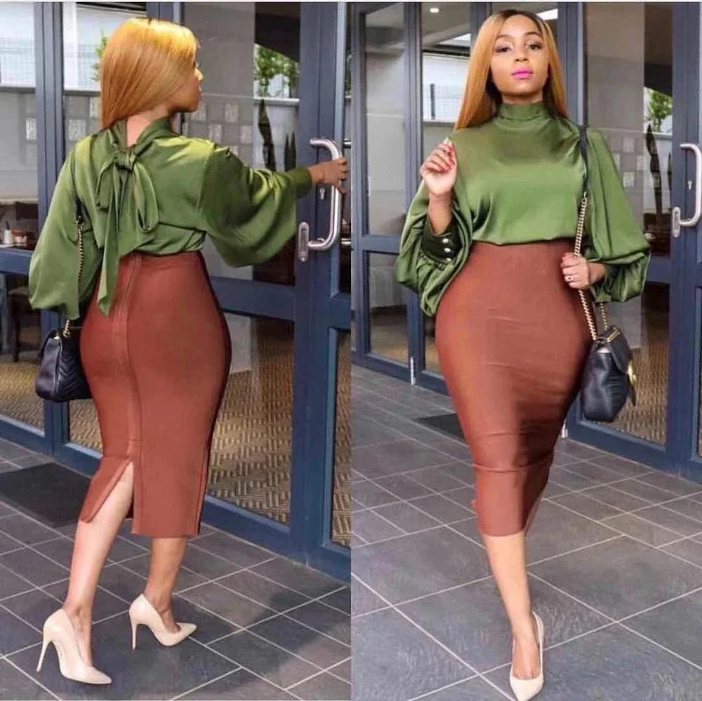 Drune | Frauen Neue Rayon Bandage Rock Elegante Bleistiftrock Berühmte Sexy Club Party Kleidung Vintage Vestios