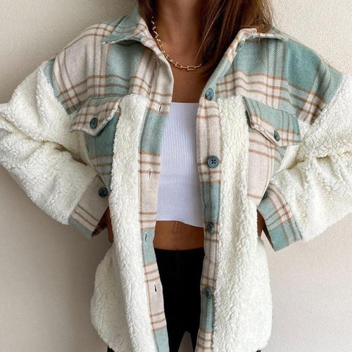 Drune | Wolle Lammkarierte Jacke
