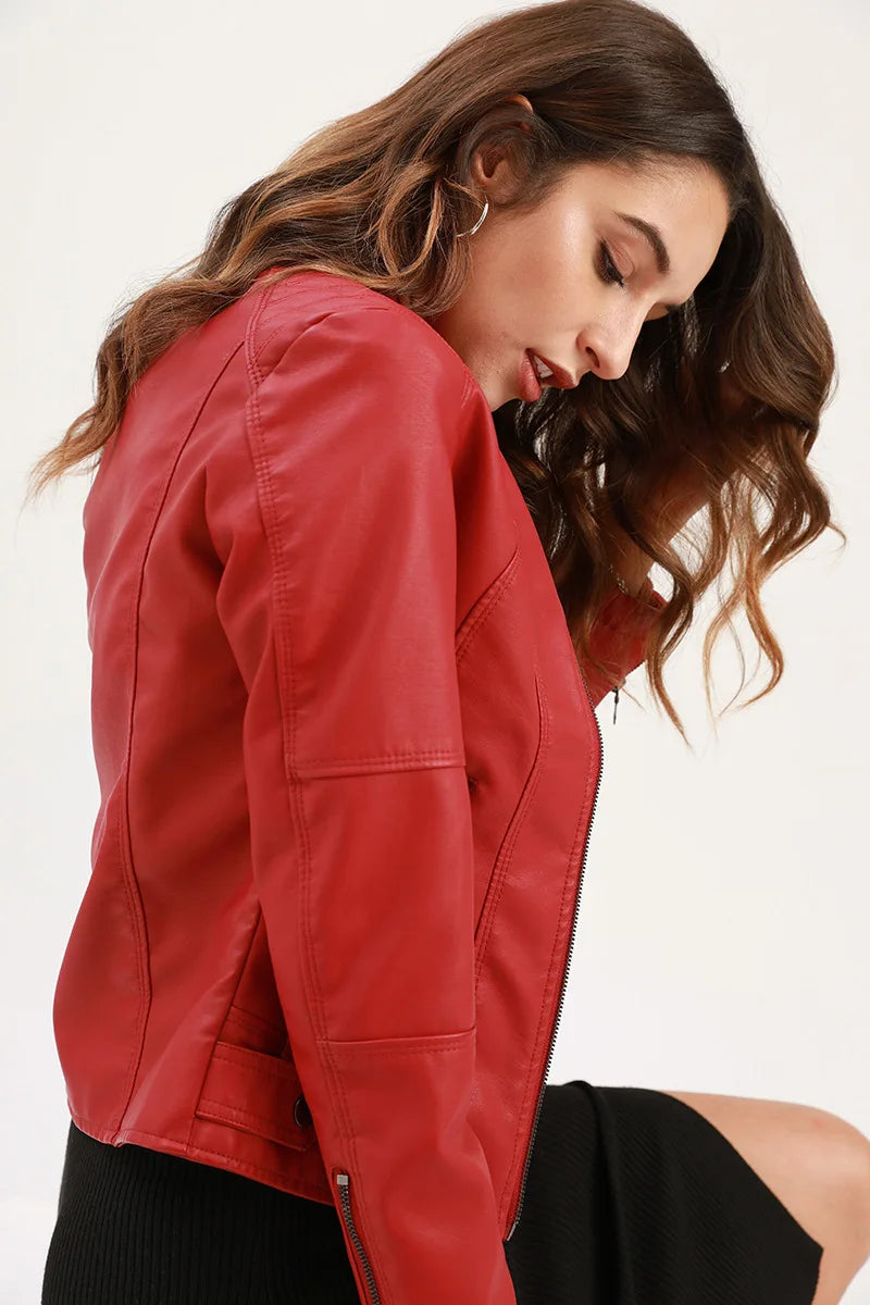 Drune | Luxuriöse stilvolle Lederjacke für Frauen