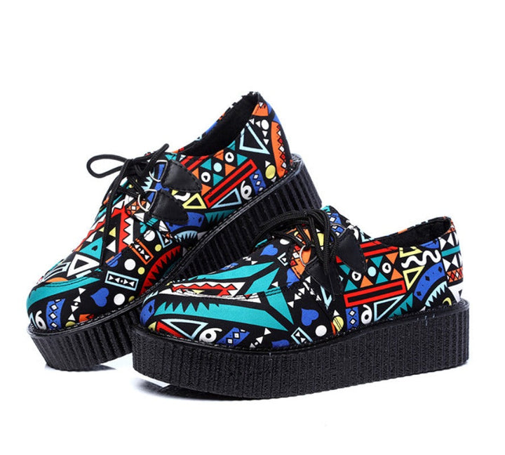 Drune | Plattform Wildleder Schnür Creepers