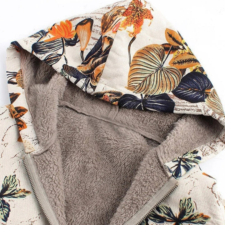 Drune | Warme Damenjacke Mit Blumenmuster