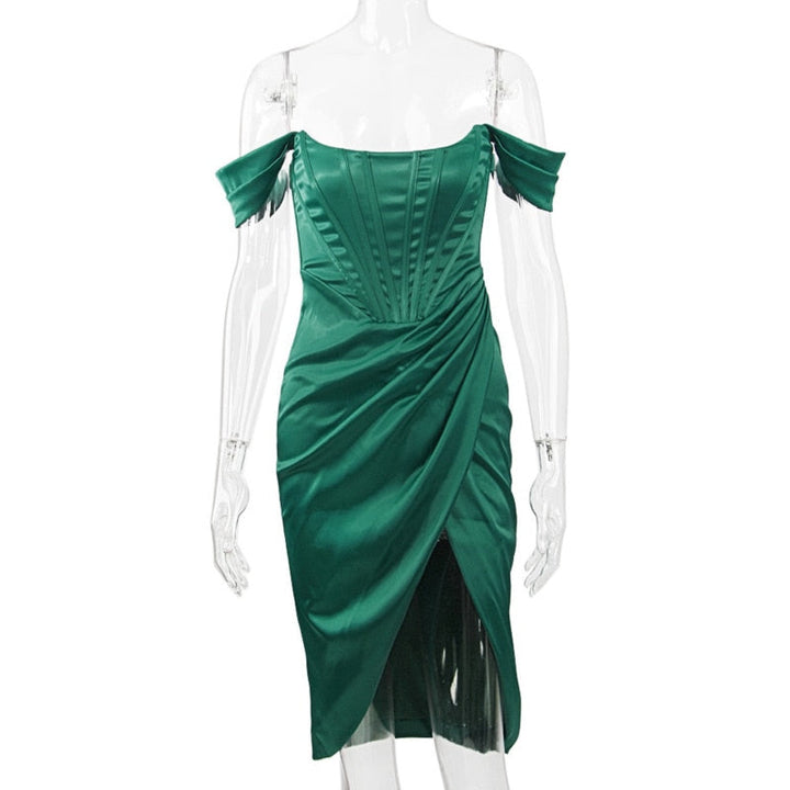 Drune - Knielanges, figurbetontes Abendkleid mit Trägern