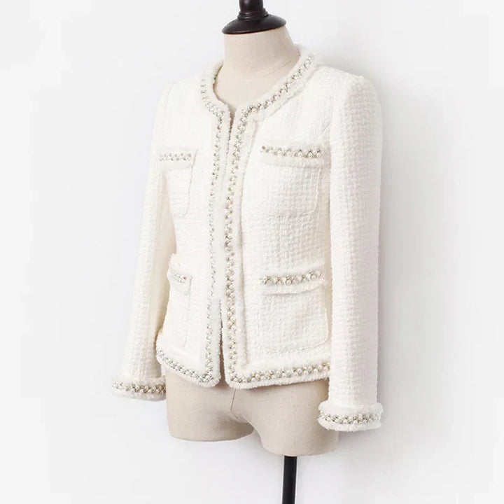 Drune | Weiße Tweedjacke für Damen