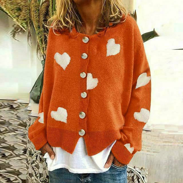 Drune | Strickjacke mit Herzdruck