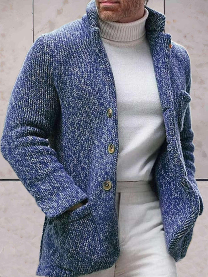 Drune - Lässige Strickjacke mit hohem Ausschnitt