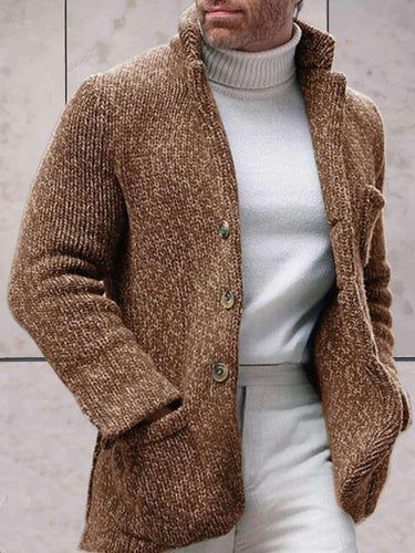 Drune - Lässige Strickjacke mit hohem Ausschnitt