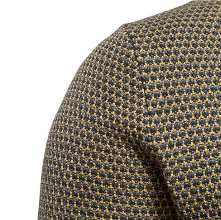 Drune | Geometrisch Gemusterter Pullover Weiche Baumwollmischung Stilvoll und Gemütlich
