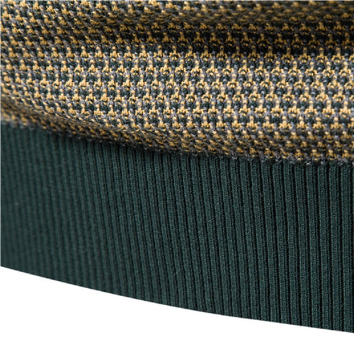 Drune | Geometrisch Gemusterter Pullover Weiche Baumwollmischung Stilvoll und Gemütlich