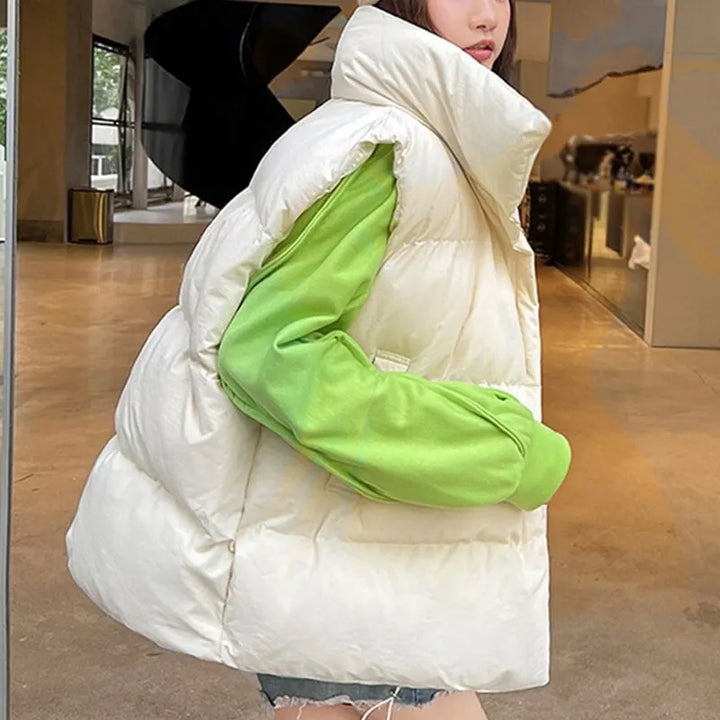 Drune | Weste für Frauen - Dick gefütterte Daunenweste im lockeren Harajuku-Stil