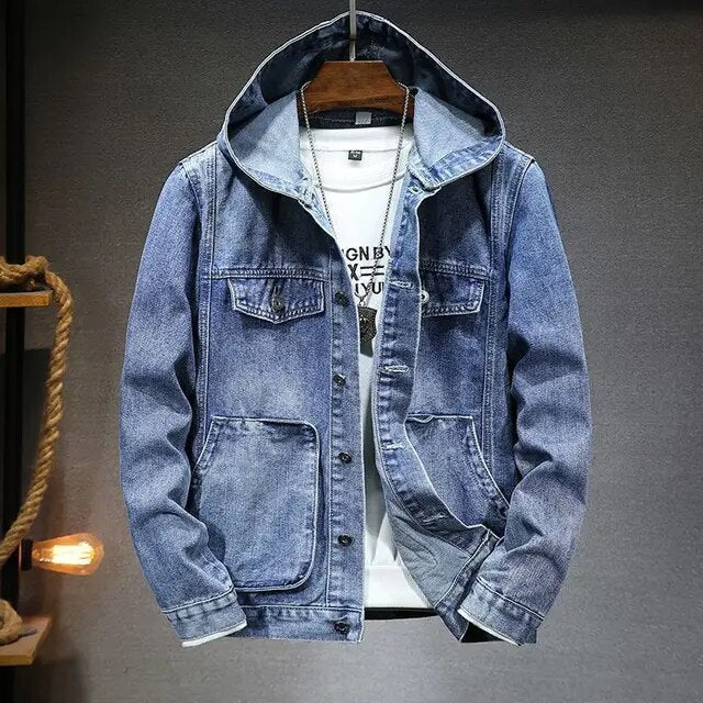 Drune | Kapuzen Denimjacke