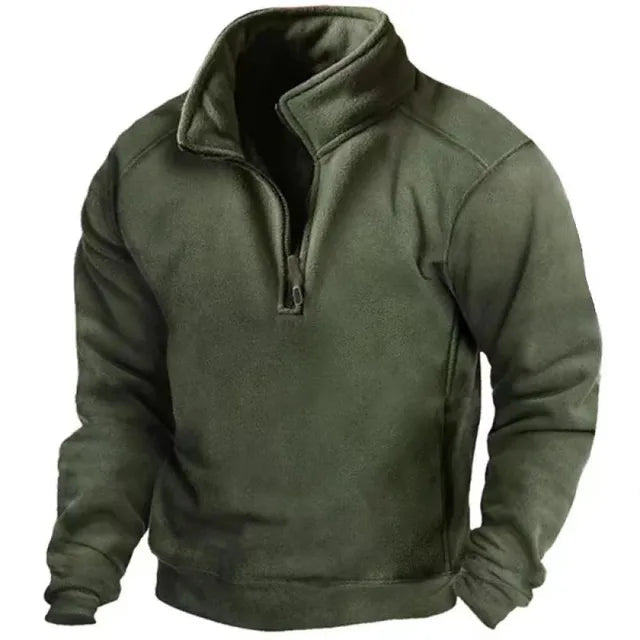 Drune | Fleece-Pullover - Bequemer Halber-Zip-Pullover