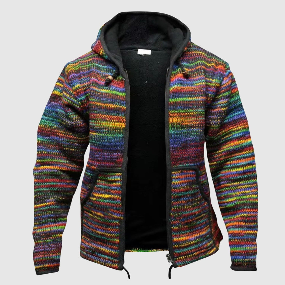 Drune | Hoodie Wollmix - Relaxed Fit Boho Stil