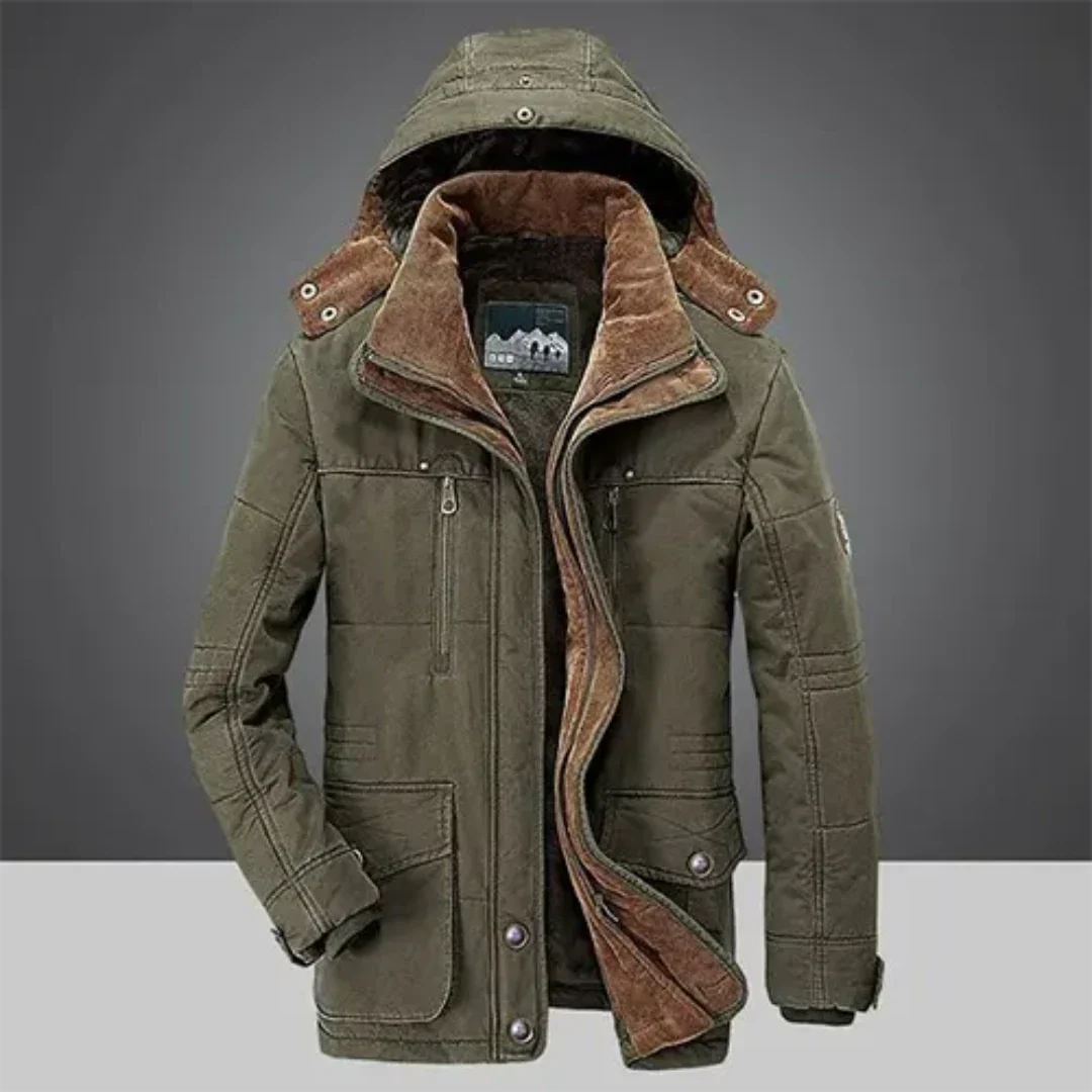 Drune | Jacke - Klassischer warmer Wintermantel mit Kapuze