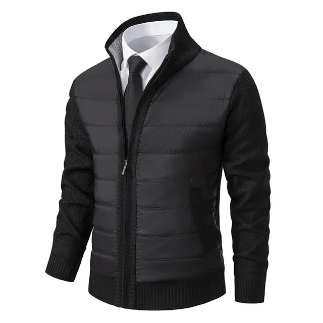 Drune | Herrenstrickjacke mit Stehkragen für Wärme Eleganz