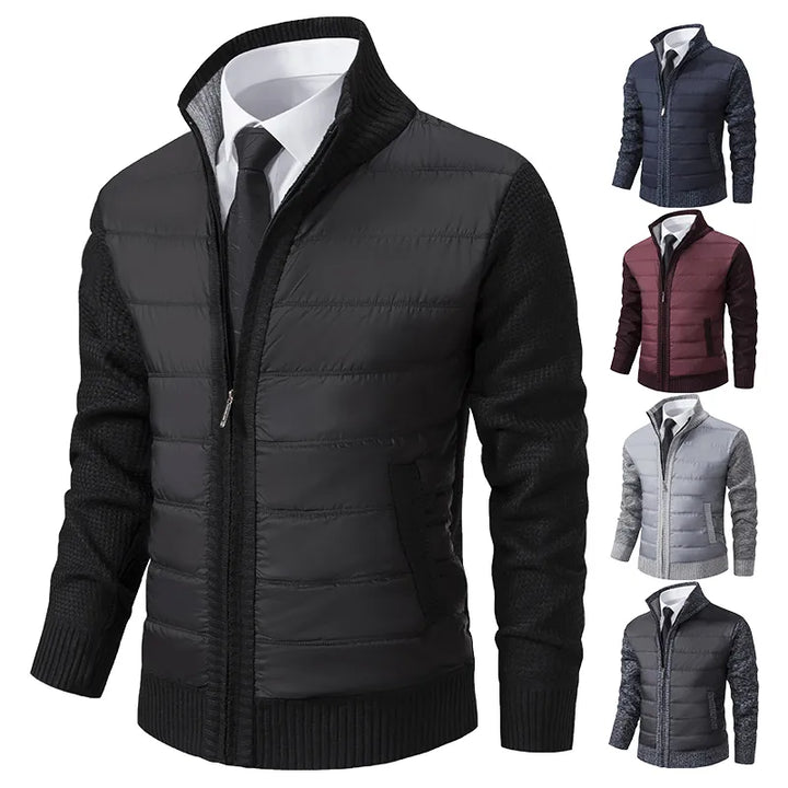Drune | Herrenstrickjacke mit Stehkragen für Wärme Eleganz