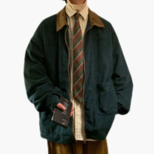 Drune | Herren-Winterjacke mit Reißverschluss und Fronttaschen