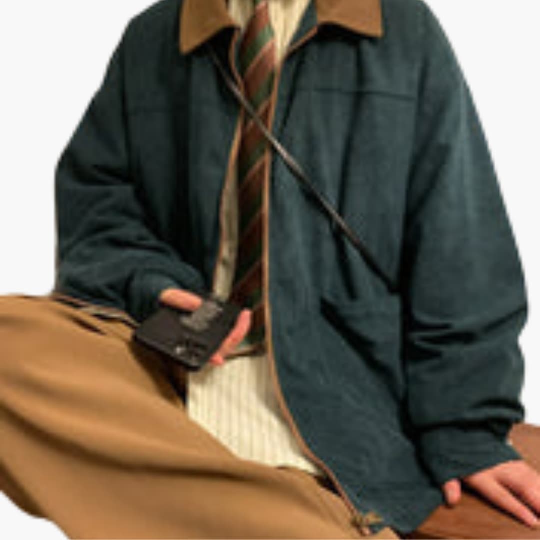 Drune | Herren-Winterjacke mit Reißverschluss und Fronttaschen