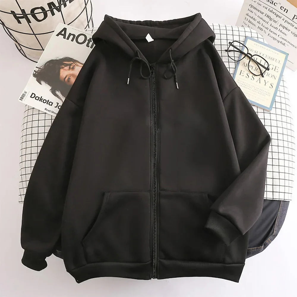 Drune | Oversized Kapuzenjacke mit Reißverschluss