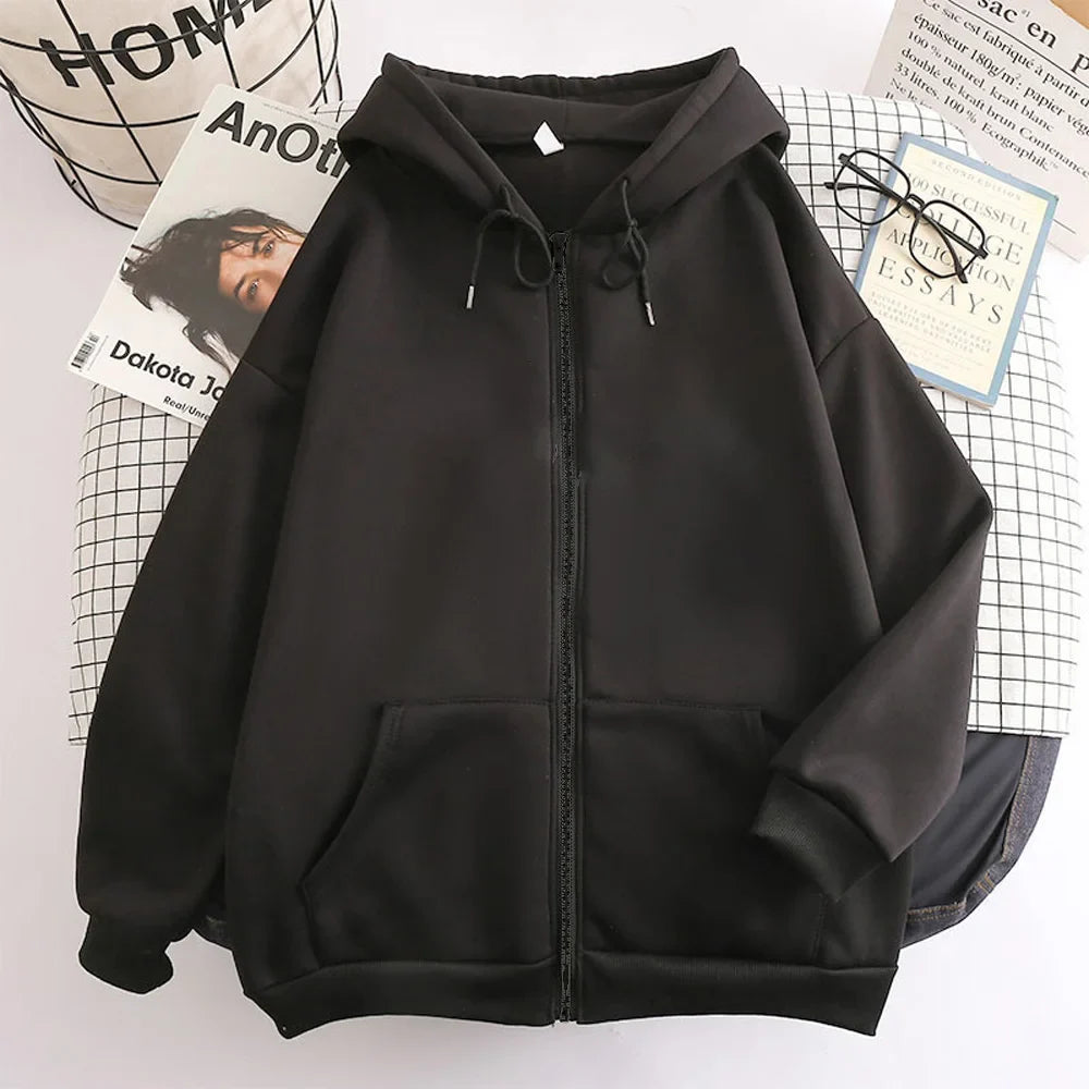 Drune | Oversized Kapuzenjacke mit Reißverschluss