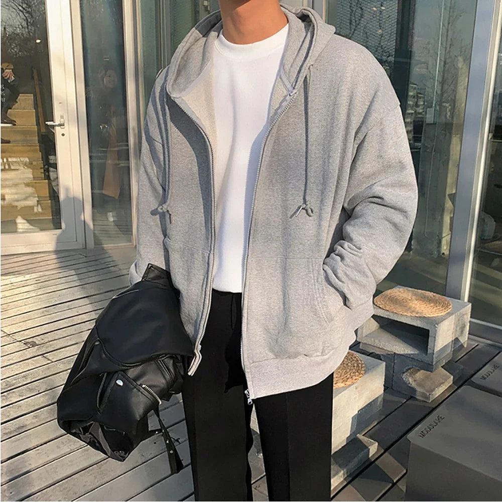 Drune | Oversized Kapuzenjacke mit Reißverschluss