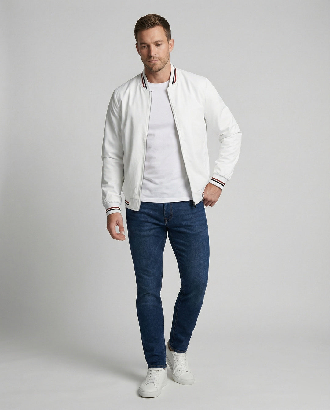 Herren Lässige Übergangsjacke mit Wasserabweisender Oberfläche & Stehkragen | Drune