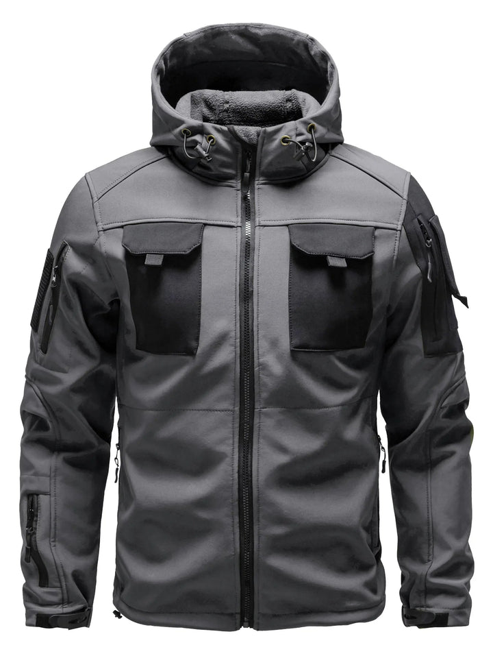 Drune | Wasserabweisende Softshell-Jacke mit Kapuze
