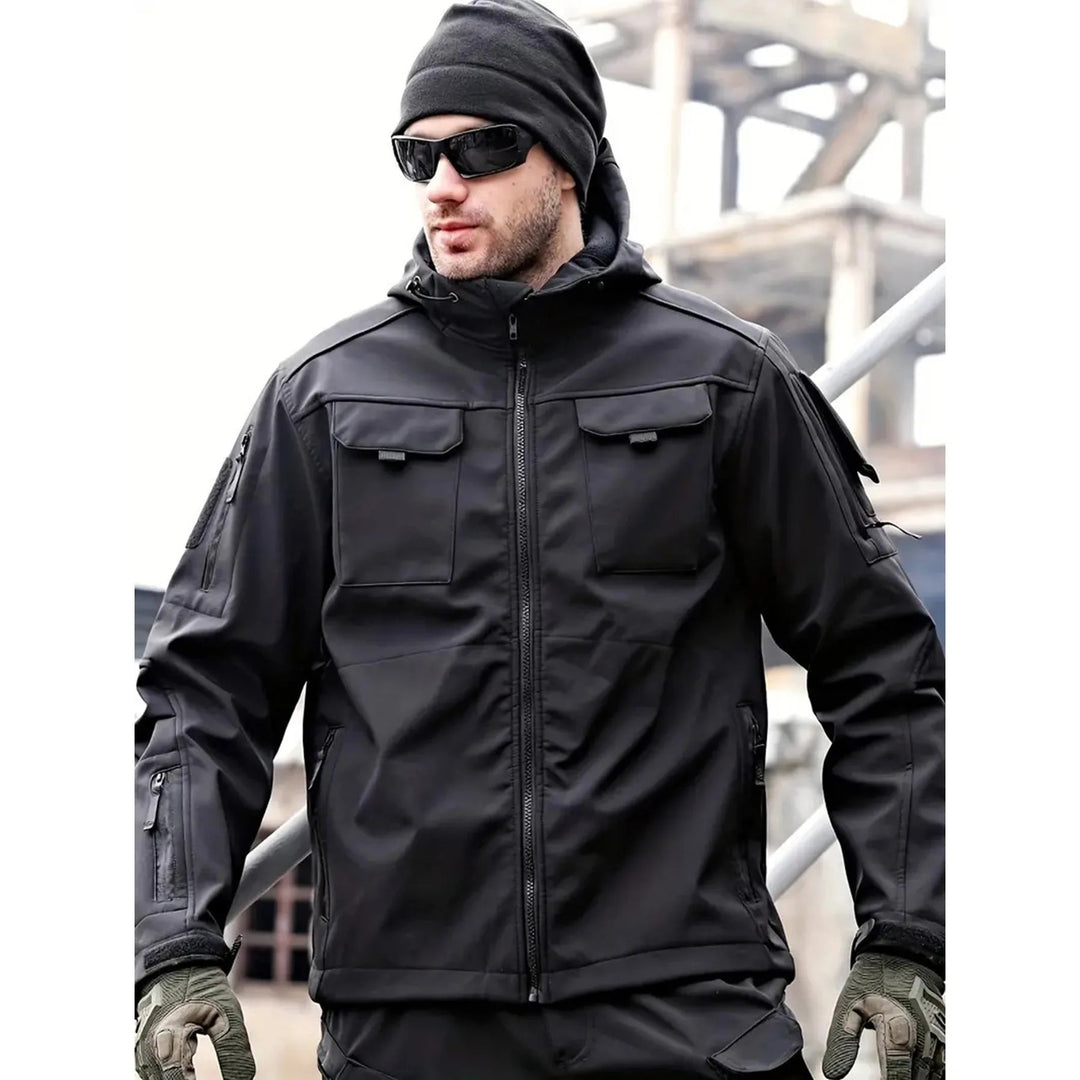 Drune | Wasserabweisende Softshell-Jacke mit Kapuze