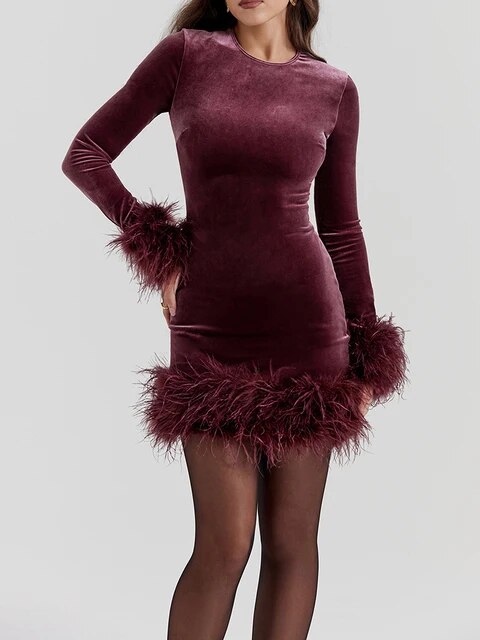 Drune | Langärmliges Minikleid mit Figurbetonter Figur
