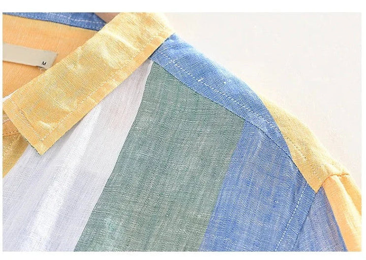 Drune | Gestreifte Leichtgewichts-shirt Baumwollmischung Lässiger Stil