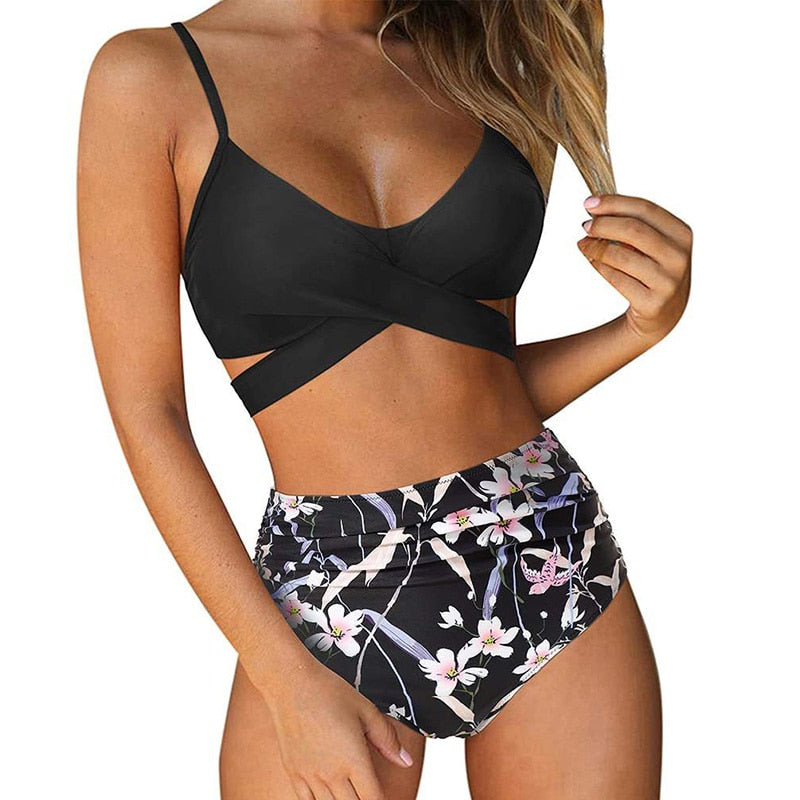 Drune | Buntes High-Waist-Biki für Damen