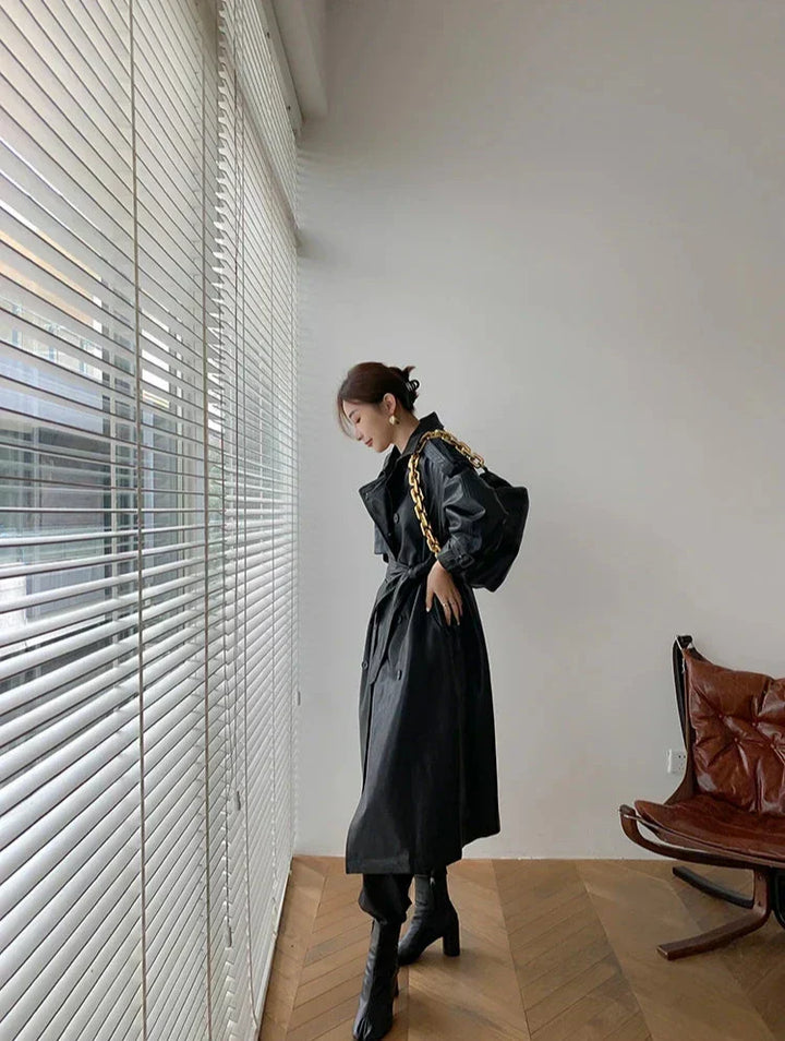 Drune | Damenjacke - Zeitloser Lederlook mit eleganten Details