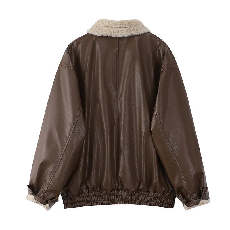 Drune | Leder Winterjacke - Vintage & Stilvoll