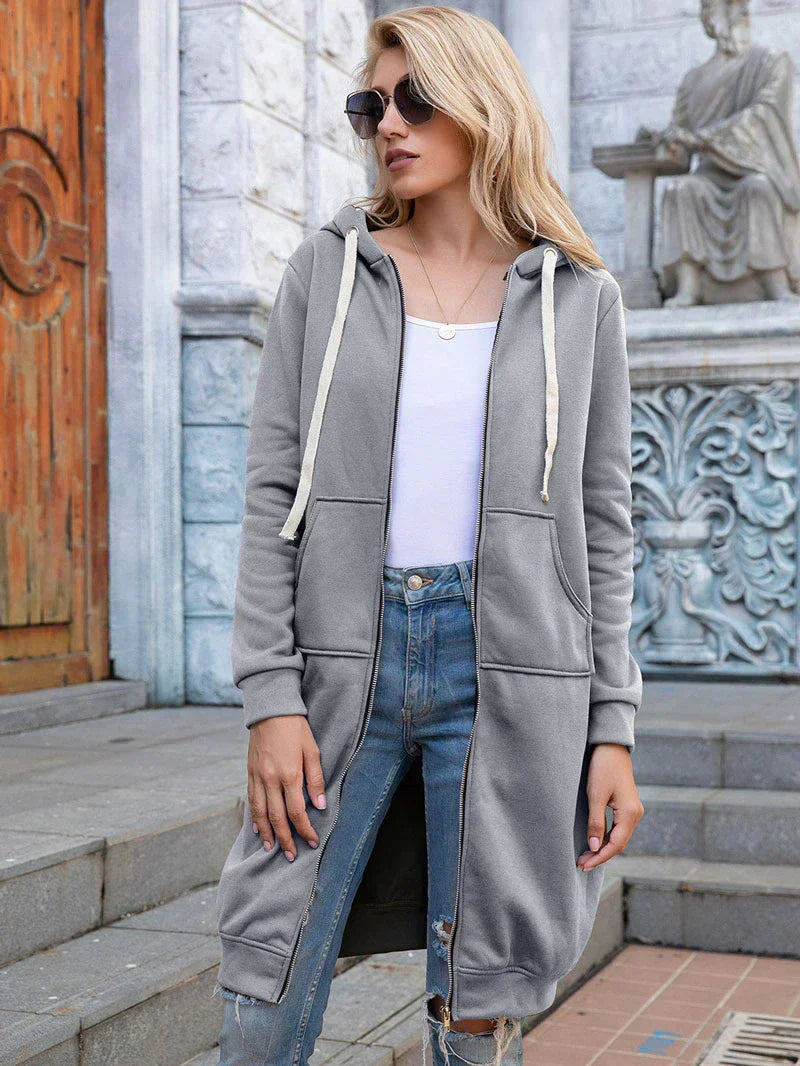 Drune | Chic Lange Sweatshirt-Jacke