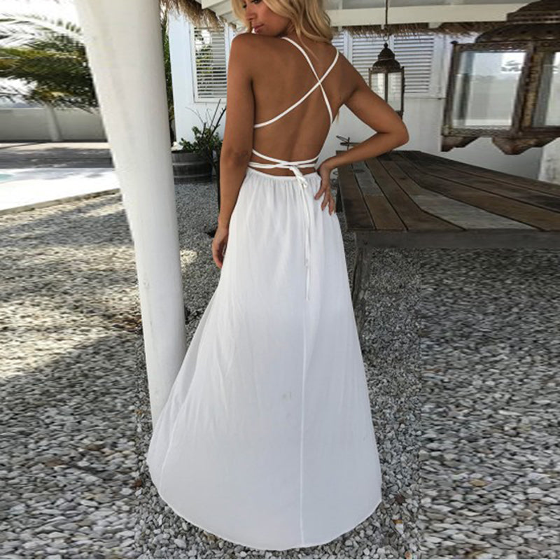 Drune | Spitzen Boho Fließkleid