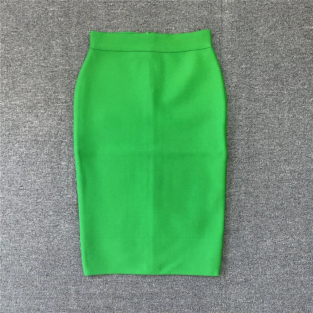 Drune | Frauen Neue Rayon Bandage Rock Elegante Bleistiftrock Berühmte Sexy Club Party Kleidung Vintage Vestios