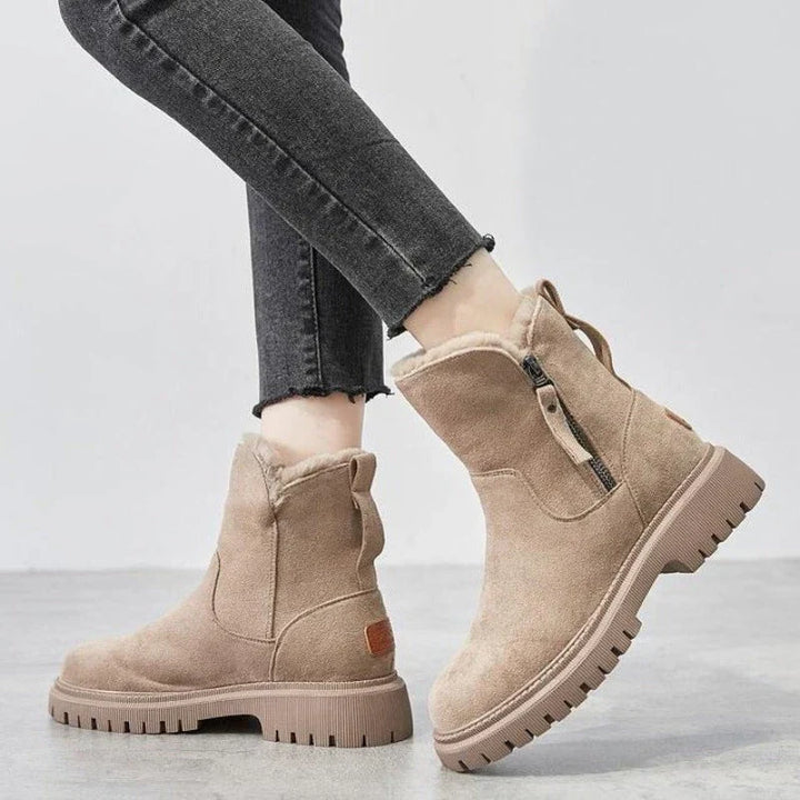 Drune | wolle gefütterte reißverschlussstiefel für damen