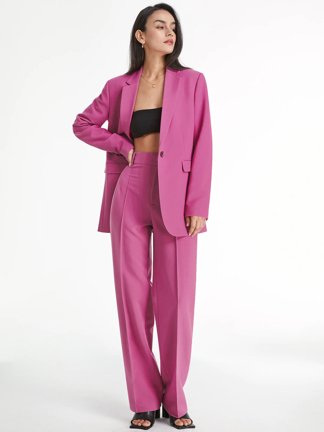 Drune | Hochwaisted Stoffhose Damen